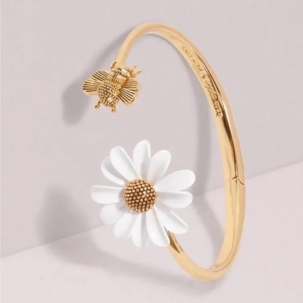 $88 Kate Spade Into the Bloom All Abuzz Bee Open Hinged Cuff - Picture 3 of 8